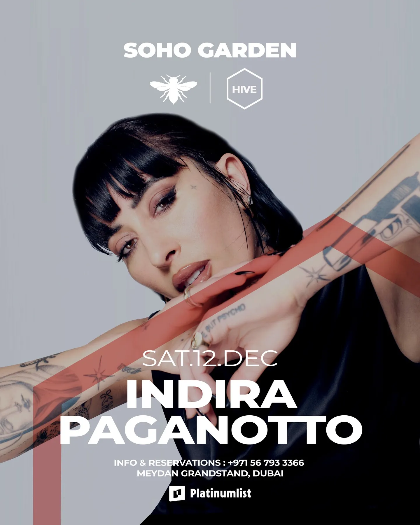 Indira Paganotto at HIVE, Soho Garden official poster