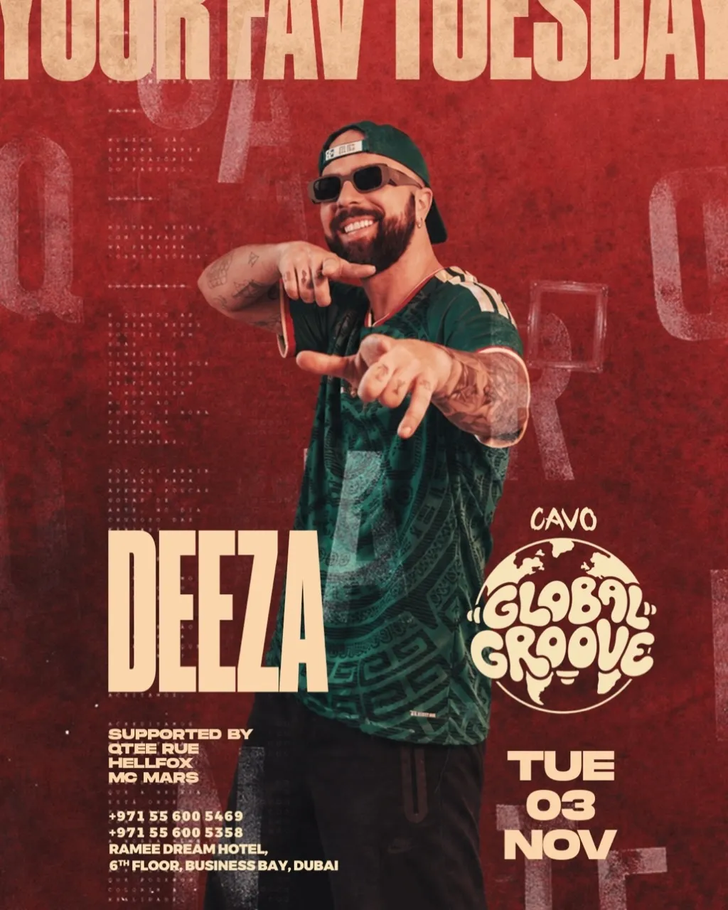 Cavo's Global Groove presents DJ Deeza official poster