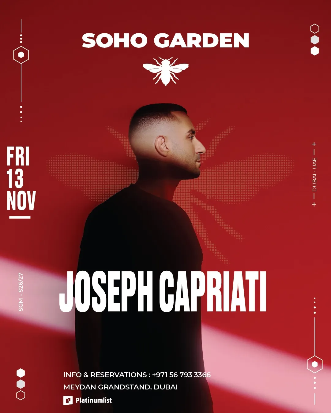 Joseph Capriati at Soho Garden Meydan official poster