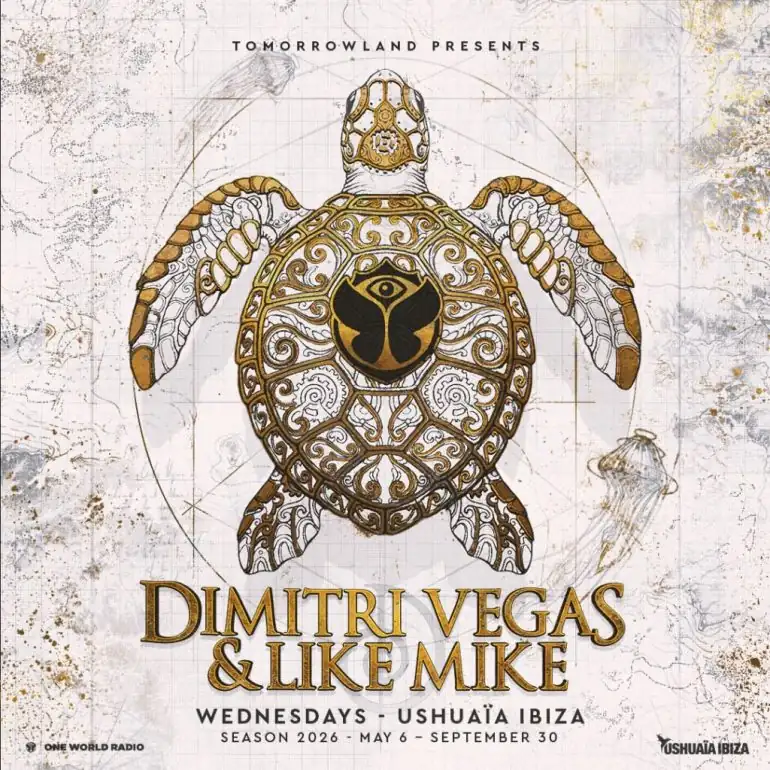 Tomorrowland and Dimitri Vegas & Like Mike Ushuaia Ibiza 2026 event artwork