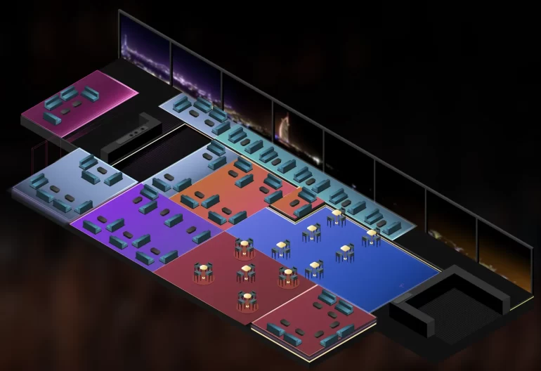 Illustrative Penthouse seating arrangement