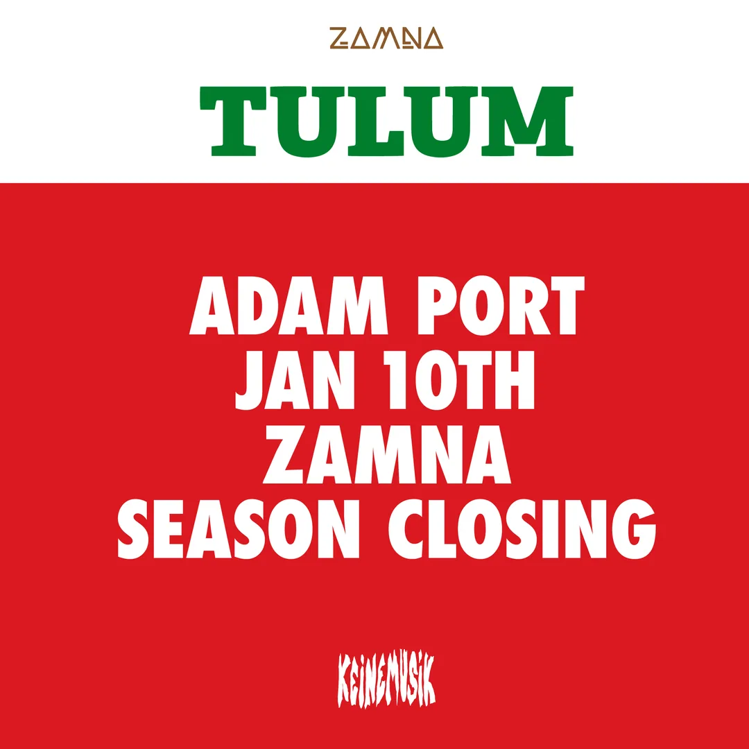 Adam Port at Zamna Tulum poster