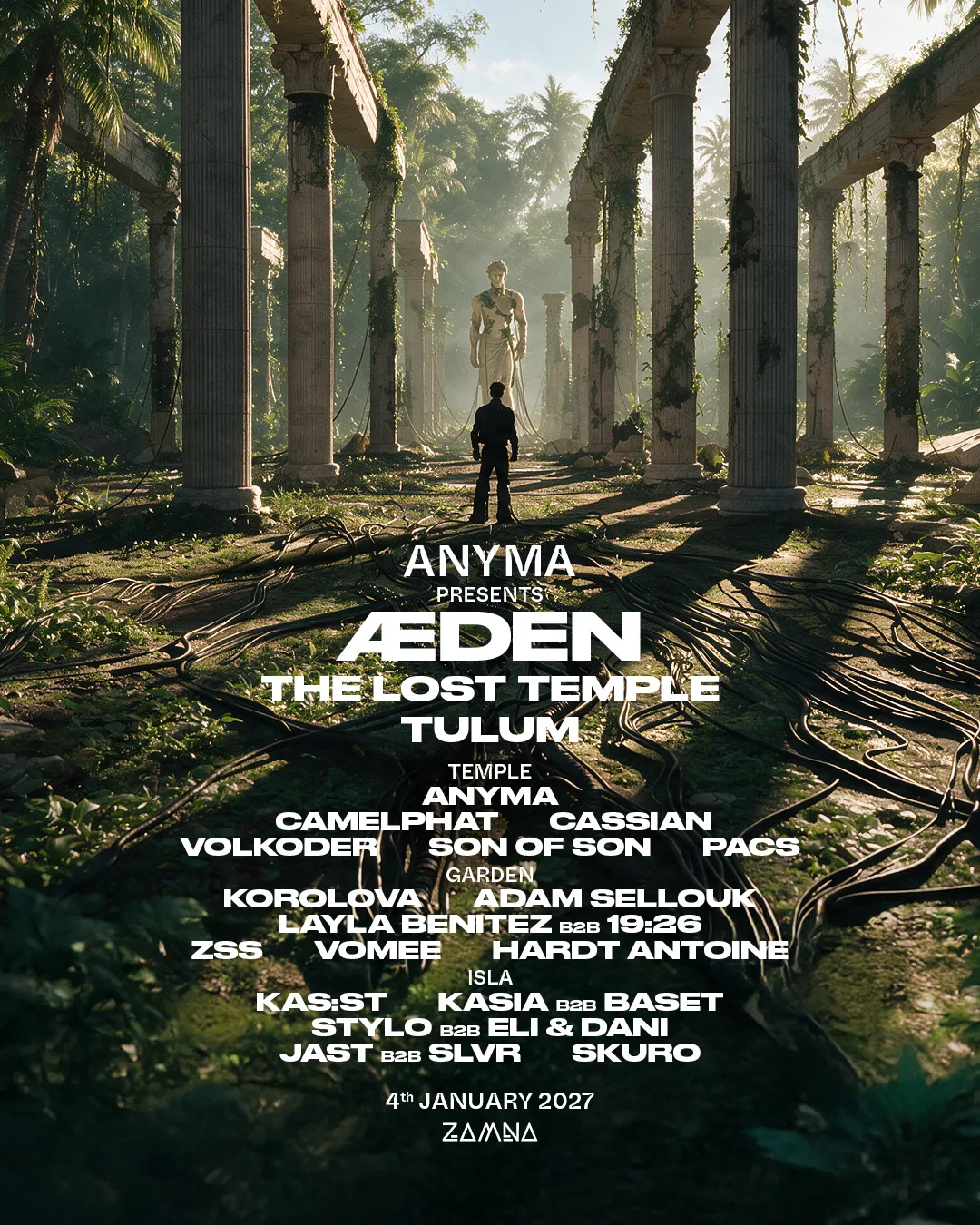 Anyma presents ÆDEN: The Lost Temple at Zamna Tulum poster