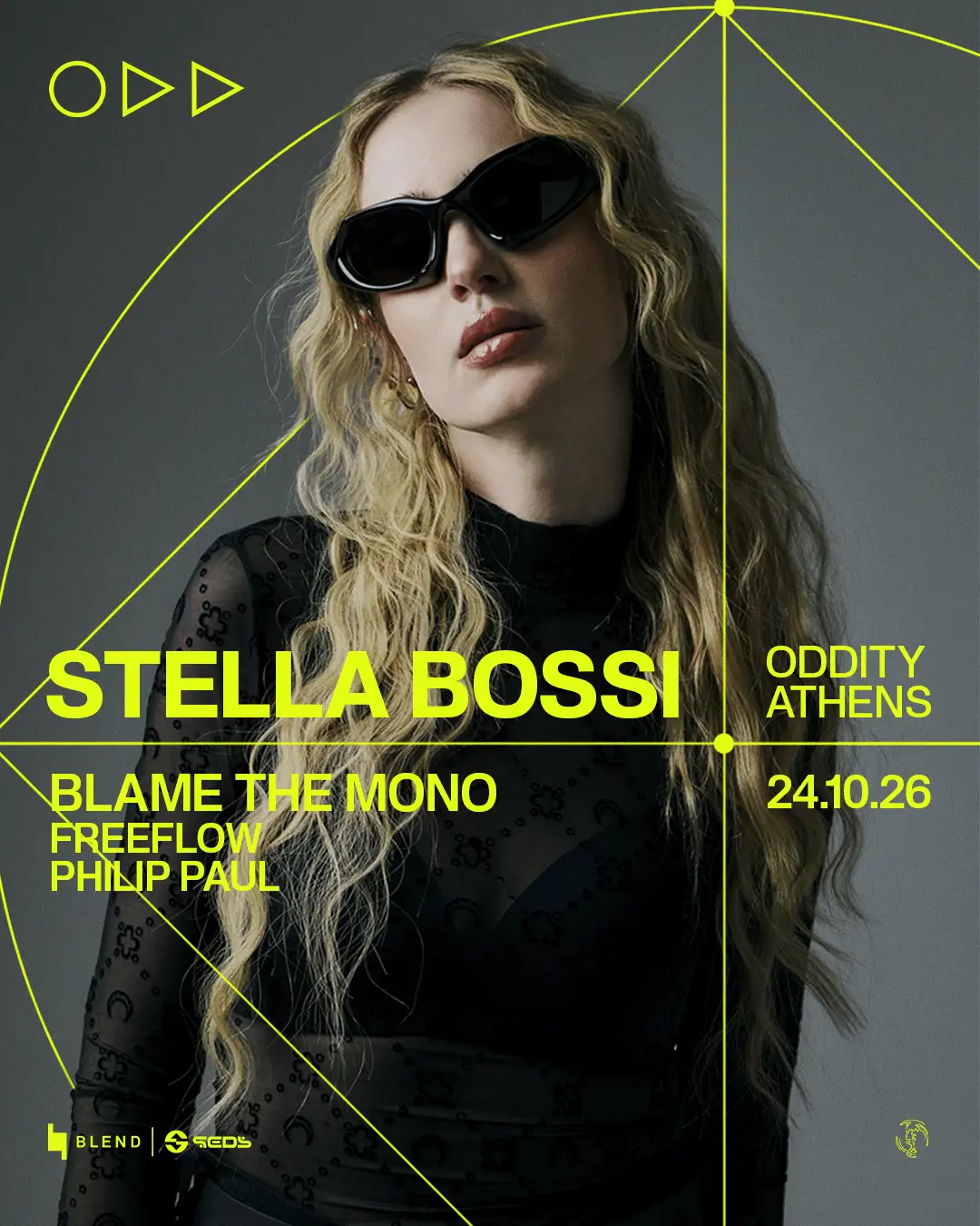 Blend x SEDS with STELLA BOSSI & BLAME THE MONO event poster