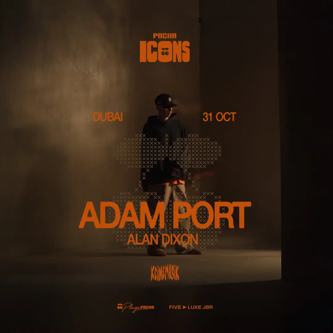 ADAM PORT | PACHA ICONS event poster